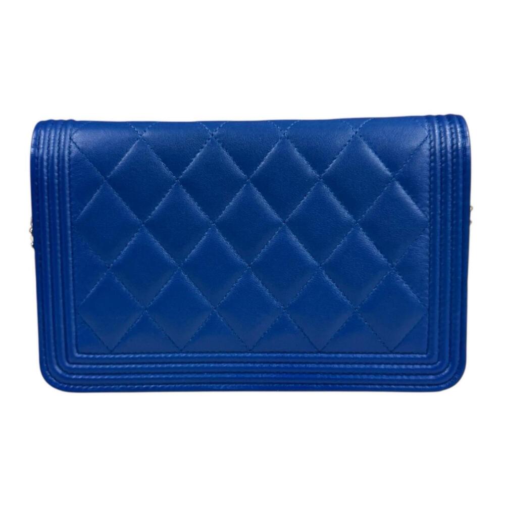 CHANEL Authentic Blue Leather Wallet - Picture 3 of 12